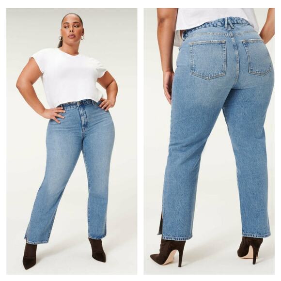 Good American Good Boy Jeans BLUE941 Wash size 18 - Picture 1 of 7